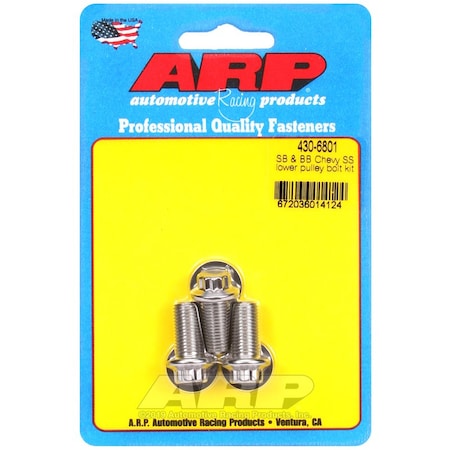 Arp SB & BB CHEVY SS LOWER PULLEY BOLT KIT 430-6801